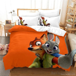 Multikas Zootopia Zootropolis 3D-prinditud tekikottide komplekt HD-tekkikate Voodipesu lastevoodi komplektid Magamistoa sisustus Baby 120x150cm orange