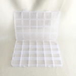 Praktiline 24 v&otilde;rega sahtliga plastist l&auml;bipaistev hoiukarp ehete k&otilde;rvar&otilde;nga helmestega kruvihoidja &uuml;mbris vitriinide konteiner One Size