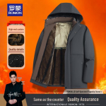 ROMON Men's Hooded Mid-Length Padded Winter Jacket 6XL