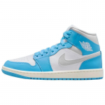 Jordan 1 Mid Tume Pulbrisinine Valge Seil Neutraalne Hall Naiste Jordan BQ6472-400 36.5