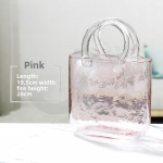 Nordic Style Designer klaasist vaasist k&auml;ekott h&uuml;dropoonikale ja lillekujundusele Bag 21-0401 series, 1*8