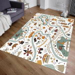 M&auml;nguvaip poistele ja t&uuml;drukutele Maantee Linna Liiklus-teemalised Vaibad Lastele M&auml;nguautod Laste Vaibad M&auml;ngutuppa Libisemiskindel Laste M&auml;nguvaip 120x160cm