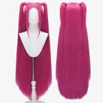 Kpop Film Cosplay Parukas Kell Rumi Zoey Deemonik&uuml;tid Lilla Must Punane Pikk Juus Kuumakindel S&uuml;nteetiline Parukas Karneval pink