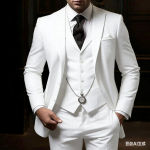 Must meeste &uuml;likonn &uuml;herealine terava rev&auml;&auml;riga kitsa l&otilde;ikega meester&otilde;ivad luksuslik 3-osaline jakk p&uuml;ksid vest pulmad t&auml;iskomplektid 2025 XL valge