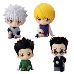 10cm 6tk Komplekt Anime Hunter X Hunter Gon&middot;Freecss Killua Zoldyck Kurapika Tegevuskujud Mini Mudel Nukk Auto Tarvikud M&auml;nguasi Kingitus gray