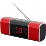 V&auml;ike digitaalne FM-raadio Bluetooth-k&otilde;lariga, kaasaskantav laetav USB/SD-kaardi MP3-m&auml;ngija raadio juhtmevaba k&otilde;lari ja k&otilde;rvaklappide pesaga punane