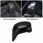 for MG ZS 2017 - EV MG6 Carbon Fiber ABS Gear Shift Knob Head Cover Trim Car Accessories must