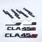 L&auml;ikivad mustad t&auml;hed numbrid embleem CLA45 CLA45S Turbo 4matic Mercedes Benzi AMG autole Poritiib Pagasiruum Tagumine C118 W117 Logo Kleebis CLA45