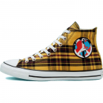 Converse Chuck Taylor All Star Ruudulised Mugavad K&otilde;rged Espadrillid Unisex Must ja Kollane Ruuduline 37.5