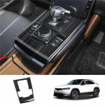 Mazda MX30 MX-30 Auto Keskne K&auml;igukasti Paneeli Juhtpaneeli Kleebis Siseviimistlus Black Titanium