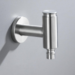 Must 304 roostevaba terase kraan pesumasinale seinale paigaldatav r&otilde;du moppide pesukausi kraan vajutusl&uuml;liti &uuml;he k&uuml;lma vee kraan