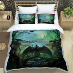 Kuratlikud Maleficent Ursula Kurja Kuninganna Voodipesu Komplekt Tekikott Tekikotid Kahekordne Mugavus 100% Pol&uuml;ester 3-osaline Komplekt EU Single(135*200cm)3pcs