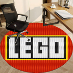 1 tk telliskivi ehitus LEGO kontori &uuml;mmargune vaip, sisevaip sobib kontorisse, magamistuppa, elutuppa kodu kaunistamiseks, ruumi kaunistus, Offic a0928212 120cm by 120cm red