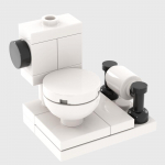 Kaasaskantav tualett Loo City MOC Stseenid Dunny Klassikaline t&auml;nav Porta-Potty Kaunistus WC Ehitusklotsid Haridus Laste m&auml;nguasjad