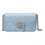Gucci GG Marmont Super Mini kott Pastellsinine Naiste &Otilde;lakotid 476433-DTDCP-4928 Basic Set (Bag+Dust Bag)