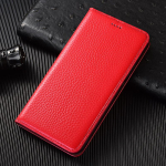 Litchi Ehtne Nahast Klapp&uuml;mbris iPhone'ile 7 8 Plus X XS XR 11 12 13 14 15 16 16E Pro Plus Max Telefonrahakott&uuml;mbrised iPhone 14 punane