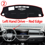 Dashboard Cover for Hongqi HS5   Car Dashboard Cover Avoid Light Pad trument Platform Cover Mat Carpet Left Hand Red Edge gray