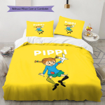 Pipi Pikkusukkade Muster Voodipesu, Tekikomplekt Tekikate Padjap&uuml;&uuml;r Kodu S&uuml;nnip&auml;evakingitus (1 * tekikott + 2 * padjap&uuml;&uuml;ri, ilma s&uuml;damikuta) 135x200cm