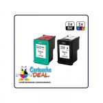 Cartouches d'encre HP 338 / HP 343 - HP Photosmart C3100 C3170 C3180 C3190 - Noir et Couleurs - Lot de 2