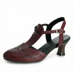 Suurused 32-50 Naiste Slingback 6cm Kitten Heels Kingad Libisemiskindel Tald, L&otilde;ikega 50 veinipunane v&auml;rv