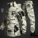 Meeste hingav kamuflaaž&uuml;likonna komplekt: Vastupidav t&ouml;&ouml;riietus ja taktikaline jope kevadeks ja s&uuml;giseks. 185 [recommended 160-180 lbs] gray