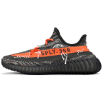 Adidas Originals Yeezy Boost 350 V2 Slip Resistant Abrasion Resistant Low top Casual Shoes Unisex Gray Orange HQ7045(Team1676-) 37⅓