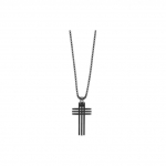 Swarovski Bengal Cross PVD metallist kaelakee Meeste kaelakeed Must 5070473 Box+Shopping Bag