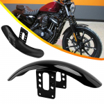 L&auml;ikiv Must Mootorratta Tarvikud Esimene Poritiib Mudaflapspritsmekate ABS Harley Sportster XL 883 XL1200 48 72 1988-UP jaoks