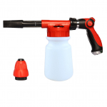 Autopesuri vahup&uuml;stol koos 1-liitrise valge pudeli pihustusotsiku konnektori vahupihustiga koju, aeda, autosse