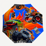 1 tk Monster Trucks Automaatselt Kokkupandav Vihmavari - Kompaktne 8-ribiline Disain, Vastupidav Plastik & Raud, 004