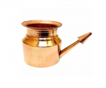 TreegoArt Puhta Vasest Neti Poti Lihtne Vee Hoidmiseks ja Serveerimiseks - 1 tk pakis (250 ml vaskne Neti pott) 250 Ml pruun