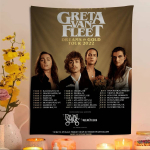 Greta Van Fleet Rokiajastu Multikakunst Vaip Kunst Teadusulme Tuba Kodu Dekoor Kunst Kodu Dekoor 150x100cm(60x40in) brown