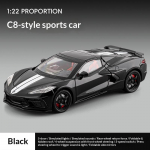 1:22 Corvette C8 kabriolett valuvaluvalatud metallist auto mudel simulatsioon sportauto kaunistused laste m&auml;nguasjad kingitused