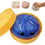 (Sinine) S&auml;delev pelmeen, S&auml;deleva pelmeeni squishy karp, &Auml;revuse leevendus Fidget sensoorne pehme pigistatav dekompressioonitainas Stressikingitused (Sinine)