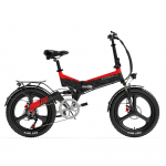 Elektriratas LANKELEISI G650 500W mootoriga 48V12.8AH T&auml;iskasvanute kaasaskantav elektriratas 20-tolline Fire Urban switch e-Bike Red