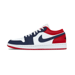 Jordan Air Jordan 1 Marine Storm Kulumiskindel Kulumiskindel Madal Korgiga Vintage Korvpallijalatsid Unisex Punane Sinine 553558-166(Team992-) 42.5