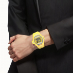 CASIO BABY-G 200 meetrit veekindel moodne stiil Kvartsvaikne rihm meeste k&auml;ekell kollane sihverplaat BG-169CH-9 kollane