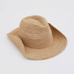 Ins Blogin&auml;itleja Puhkus 100%Raffia Kauboi P&auml;ikesem&uuml;tsid Naistele Suvi Looduslik K&auml;sitsi kootud P&auml;ikesekaitse &Otilde;lgk&uuml;barad Keeratud &Auml;&auml;r Beach M&uuml;tsid 57cm