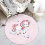 Lummav &uuml;kssarvik lilleline &uuml;mmargune vaip kodu kaunistamiseks Maagiline vikerkaar M&auml;nguline p&otilde;randamatt lastele lasteaeda magamistuba Fantaasiakujundus 120cm x 120cm