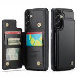Samsung Galaxy A57 A37 jaoks PU Nahast Rahakott RFID Blokeeriva Kaardihoidjaga Magnetiline Klappkaas Jalatugi P&otilde;rutuskindel Kaitsev For Galaxy A37 must