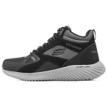 Skechers Bounder Kangas Nahk Mugavad Mitmek&uuml;lgsed Keskmise k&otilde;rgusega Vabaajajalatsid Meeste toss Must Hall 232280-BKCC 41