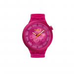 SWATCH JOY V&Auml;RVID seeria kvartsliikumine 30 meetrit veekindel meeste 47*44,8mm roosa sihver biosource materjalist korpus biosource materjalist rihm SB05P102 roosa