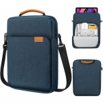 9-11/13,3-tolline t&auml;iskasvanud &otilde;pilase crossbody messenger-k&auml;ekott, tahvelarvutikott, &otilde;lakott s&uuml;learvutile, hoiustamine iPadile, Galaxy Tabile 9-11 inch tumesinine v&auml;rv