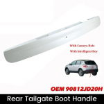 1 TK Auto Tagaluugi K&auml;epide I-Key & Kaameraauguga Pagasiruumi Ukse Kate Kreemjas Valge ABS Nissan Qashqai J10 2007-2014 jaoks Ivory White