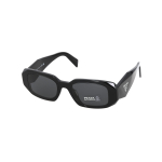 Prada K&uuml;lglogo Reljeefne Ebakorrap&auml;rane Kuju P&auml;ikeseprillid Unisex P&auml;ikeseprillid Must 0PR-17WS-1AB5S0 Basic Packaging-Eyeglass Case+Box,51 gray