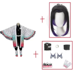 Kochou Shinobu Cosplay Kost&uuml;&uuml;m Anime Demon Slayer Cosplay Acres &Uuml;htne Parukas Halloweeni Peokost&uuml;&uuml;m T&auml;iskasvanud Lapsed Kids110cm sinine
