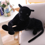 Pl&uuml;&uuml;sist Must Panter M&auml;nguasi Realistlik T&auml;idisloom Panter Pl&uuml;&uuml;s Elutruu Leopard Pehme Nukk Kingitus Lastele 30cm must