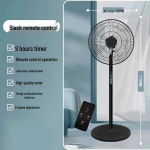 16-tollise alusega ventilaator puldiga must