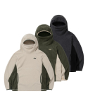 Balaklaava fliisist pullover-kapuutsiga 3 v&auml;rvi Charcoal/L beige