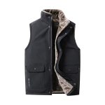 Meeste Talvine Vest Lambanaha Ka&scaron;miir Paks Veste Mees Paksenenud K&otilde;rge Kvaliteediga Vest Br&auml;nd Samet Soe Varrukateta Meeste Vestid Jakk S must